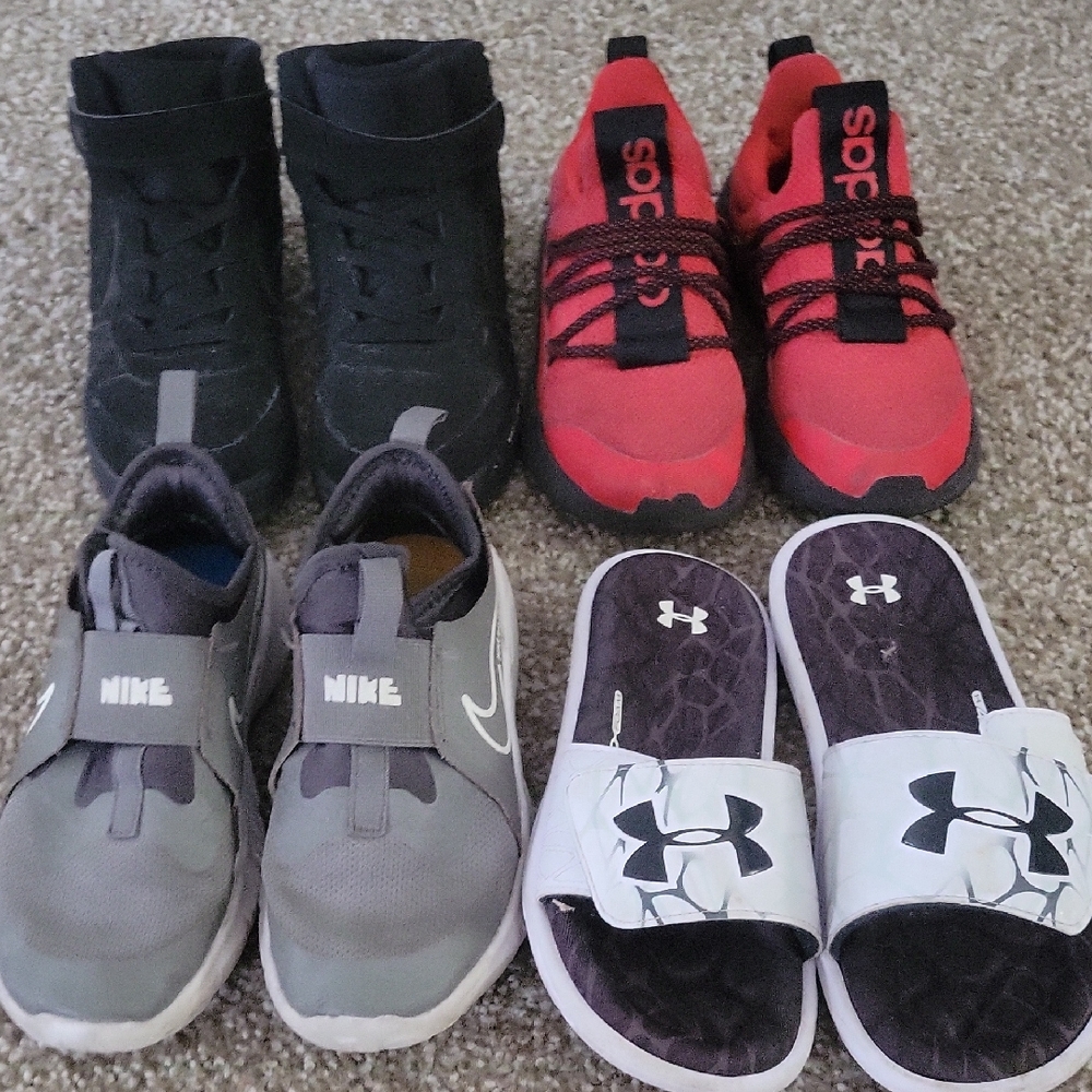 Bundle Of Boys Shoes. Nike, Under Armour, Adidas